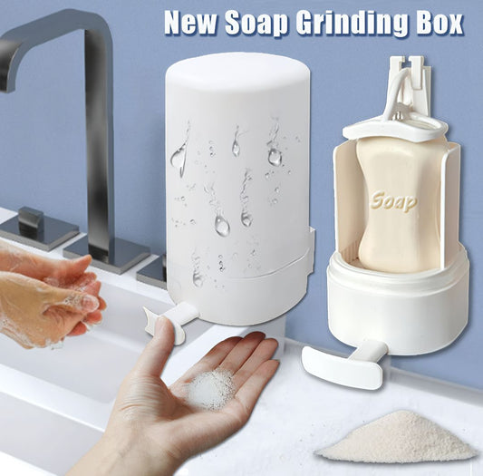 Soap Grinder Dispenser Soap Box Wall Mounted Dry Organizer Box Soap Powder Grinding Box For Restaurant Kitchen Office Gyms Hotel